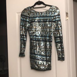 Sequin Long sleeve Dress